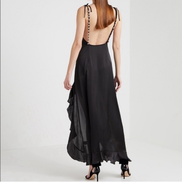 FOR LOVE & LEMONS LADY LUCK PEARL Satin MAXI DRESS MEDIUM NEW W TAGS - Picture 4 of 15